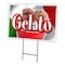 Signmission Gelato Yard Sign & Stake outdoor plastic coroplast window, C-1216 Gelato C-1216 Gelato - alternate 1